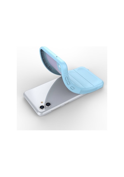 Samsung Galaxy Uyumlu A05 Kılıf Optimum Lens Çerçeveli Silikon Kapak Mavi