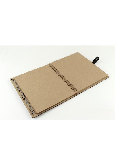 Yeni Yıl Hediyesi Kişiye Özel Ahşap Kapaklı Defter