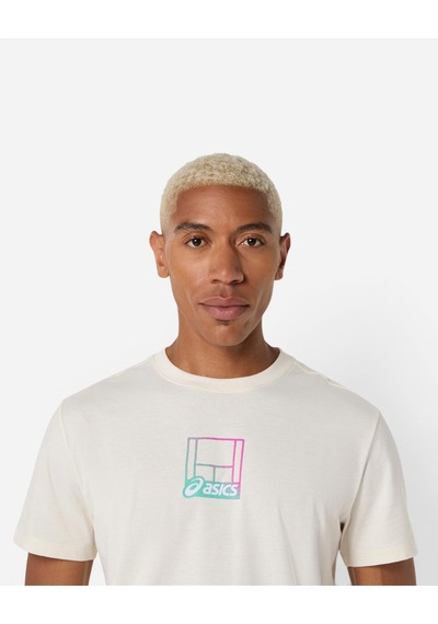 Asics Court Core Graphıc Tee Erkek Bej Kısa Kollu Tshirt 2041a355-100