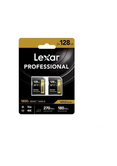 Lexar Professional Gold Sdxc 1800x 128 Gb Uhs-ıı V60-2pack