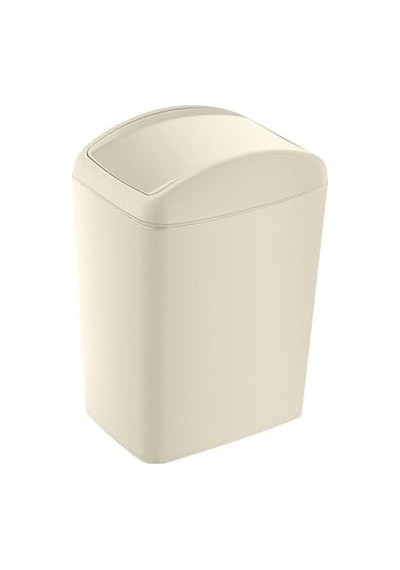 Soft Çöp Kutusu Döner Kapak 40 Lt Latte 10l Siyah