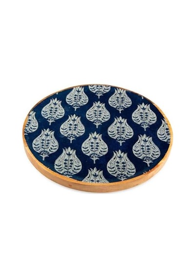 Holza Yuvarlak Tepsi 30x30 Cm Açık Bej