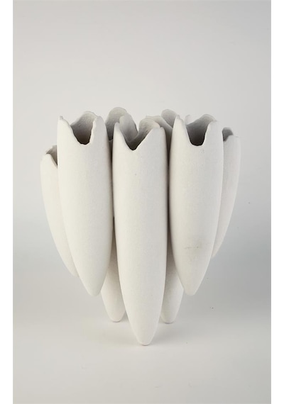 Vitale Nature Seramik Sarkıt Vazo 30x14x36cm Ak.kw0026 Renkli
