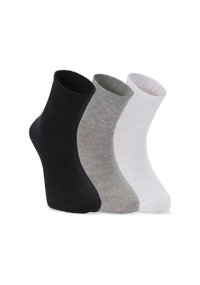 Slazenger Jumpy 3 Lü Erkek Siyah / Gri Çorap Siyah / Gri