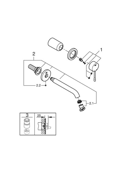 Grohe Essence İki Delikli Lavabo Bataryası M-Boyut 19408Dl1