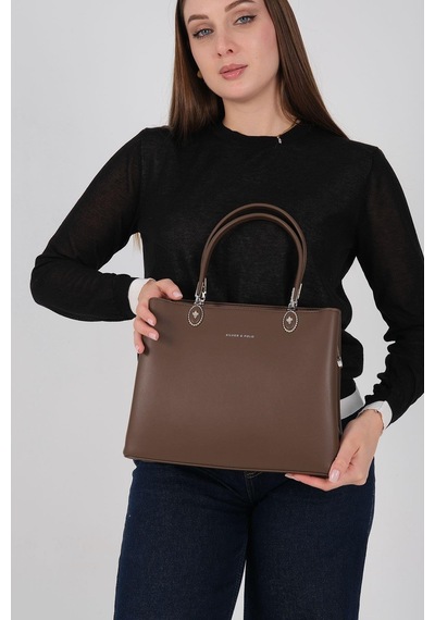 Silver Polo Sp1234 Kadın El Çantası Cilt Kahve-kahve