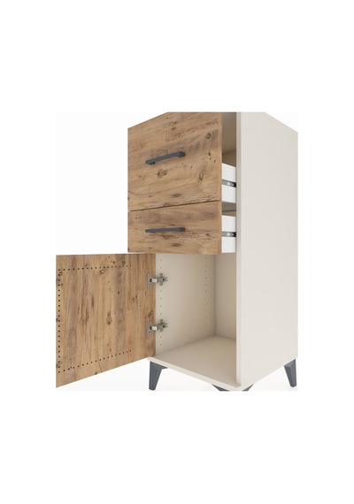 Hyperion Komodin 2 Çekmeceli Tek Kapaklı 44x44x106 Aytaşı-çam Aytaşı