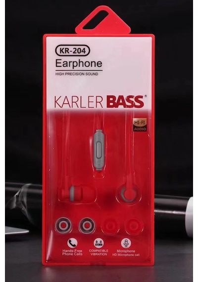 Karler Bass Kr-204 Kablolu Kulaklık Semeglbl - 57 - Kırmızı