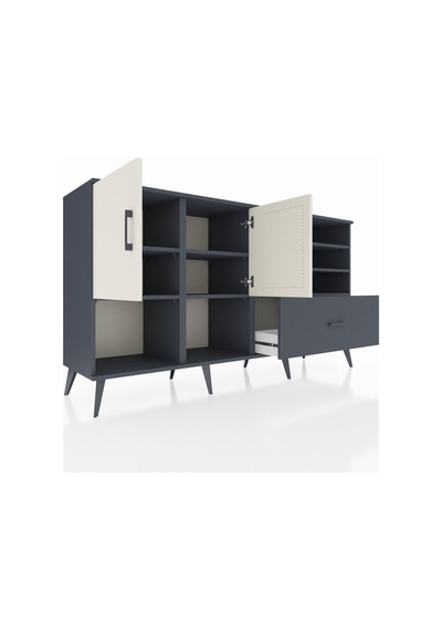 Hyperion Konsol 7 Raflı Tek Çekmeceli 2 Kapaklı 176x44x99 Antrasi Antrasit-aytaşı/antrasit Hyperion Konsol 7 Raflı Tek Çekmeceli 2 Kapaklı 176x44x99 Antrasi Antrasit-aytaşı/antrasit