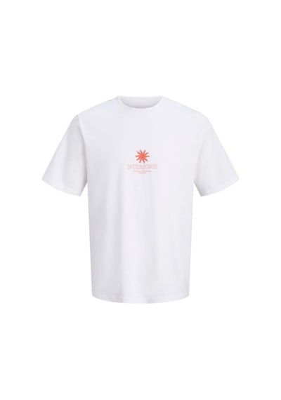 Jack & Jones Jorhyeres Tee Ss Crew Neck Fst Beyaz