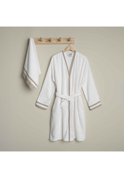 Linens Vesso Bambu M/l Bornoz Seti Ekru