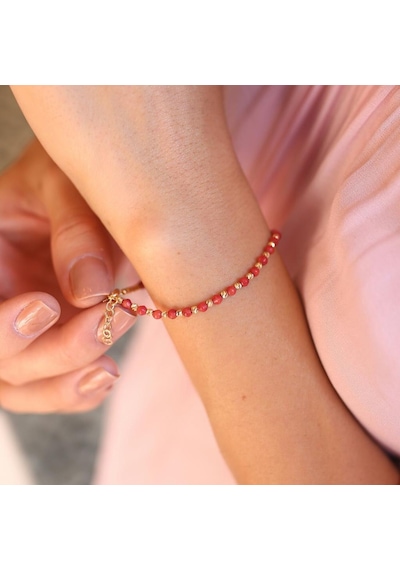 Mercan Bileklik N11.8822 Pembe Altın