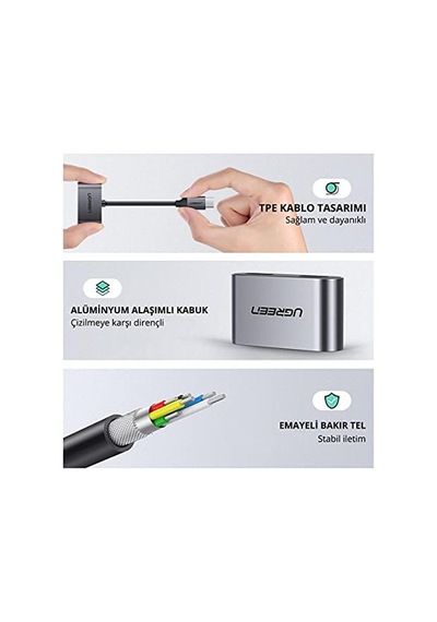Type-c To 2 Type-c Kulaklık Ve Şarj Dönüştürücü Diğer