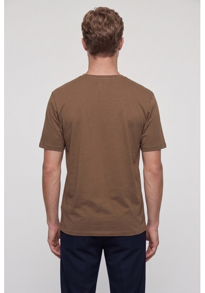 D'S Damat Ds Damat Slim Fit Karamel Bisiklet Yaka %100 Pamuklu Nefes Alabilen T-shirt 4hc141996753m Krm