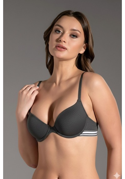 Newbra Penye Push-up Sütyen - Antrasit