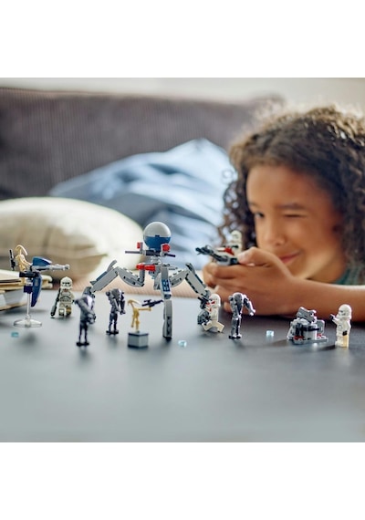 LEGO® Star Wars™ Klon Trooper ve Savaş Droidi Savaş Paketi Seti 75372-7+ Yaratıcı Oyuncak Yapım Seti - 215 Parça