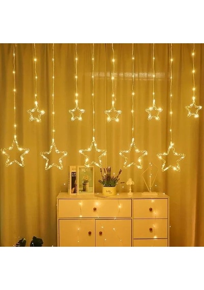 Home Yıldız Perde Led 10 Saçaklı Çok Renkli