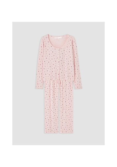 Lcw Dream Pembe U Yaka Desenli Kadın Pijama Takım