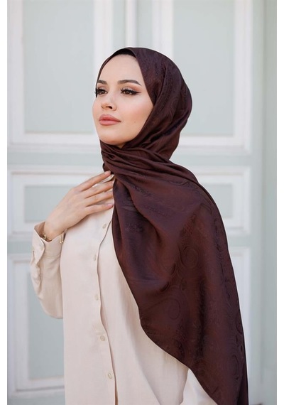 Etro Desen Premium Şal Kahve Çok Renkli