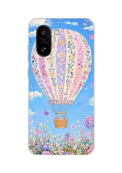 Oneplus 15r Uyumlu Çiçek Desenli Uçan Balon Baskılı Silikon Kılıf