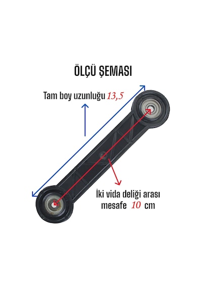 2 Adet Beşik Sallama Aparatı Siyah 10 Cm
