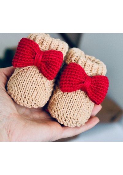 Yılbaşı Seti Bebek Dişlik Patik Seti Amigurumi Organik Ve Pamuklu