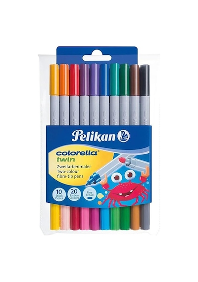 Pelikan Keçeli Kalem Colorella Çift Uçlu 10 Lu 20 Renk Keçeli Kalem