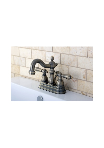 Elements Of Design Eb1603al Miras Merkezi Seti Perakende Pop-up İle Lavabo Bataryası, 4 İnç, Vintage Pirinç Altın