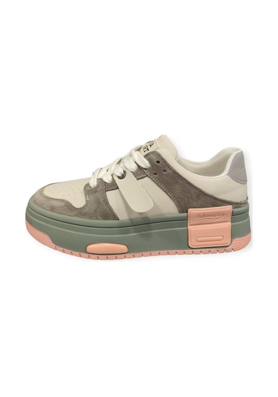 Guja 24k358-3 Kalın Taban Kadın Sneakers Spor Ayakkabı Haki