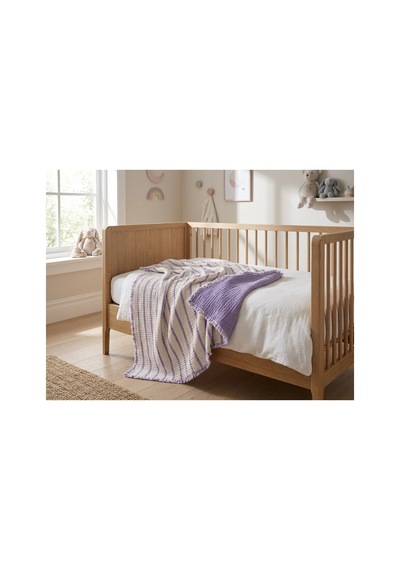 %100 Pamuklu 8 Katlı Multi Müslin Bebek Çocuk Battaniyesi Xl 120x100 Cm Mor - 857854000 Mor