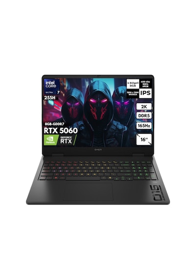 Hp Omen Slim 16-an0036nt Ultra 7-255h 64-gbddr5 2 Tbssd Rtx5060 8gb-gddr7 16" Wuxga 165hz Windows 11 Home Ck9l3eahmf22