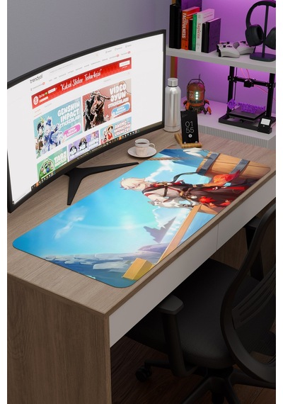 Kazuha Genshin Impact Anime Gacha V2 - 90x40 Xxl Gaming Mouse Pad Fare Altlığı