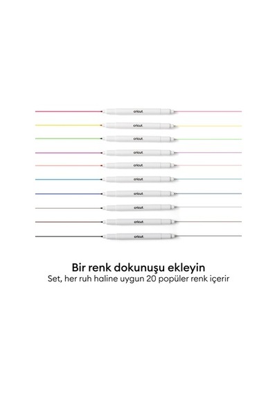 Cricut 2011825 Joy Çift Uçlu 0.4 Mm-1.0mm Marker Ultımate 20li
