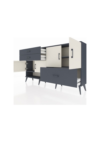 Arges Konsol 3 Raflı 3 Çekmeceli 4 Kapaklı 176x30x99 Antrasit-aytaşı/antrasit Aytası/antrasıt - Antrasıt Arges Konsol 3 Raflı 3 Çekmeceli 4 Kapaklı 176x30x99 Antrasit-aytaşı/antrasit Aytası/antrasıt - Antrasıt