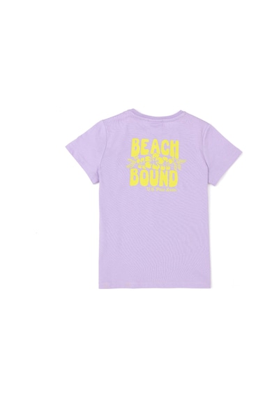 U.S. Polo Assn. Erkek Çocuk Lila Bisiklet Yaka Tişört 50288062-VR034
