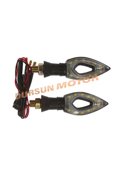Motosiklet Ledli Sinyal Ortası Açık Beyaz Takım Zx-04