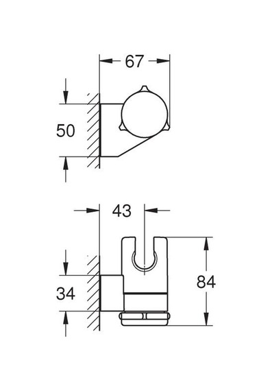 Grohe Tempesta Hareketli El Duşu Askısı - 27595001 Gümüş