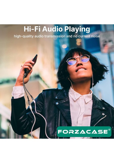 Forzacase 3in1 Type-c Pd 100w Girişli 3.5 Mm Aux Çevirici Kulaklık Jak Adaptör Fc1168 1 Adet