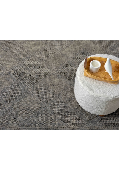 Carpetrium Antique Spt Stone - Dört Tarafı Saçaklı Pamuklu Yıkanabilir Kilim