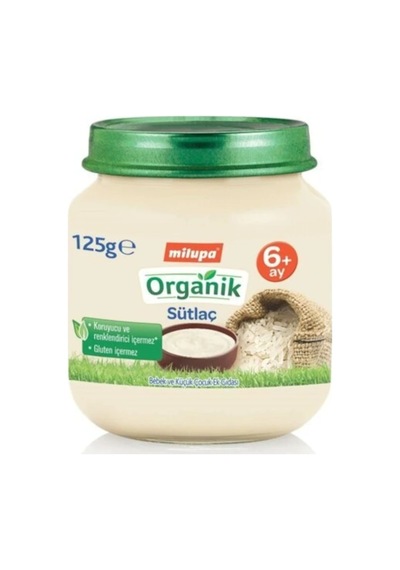 Milupa Organik Sütlaç 6+ Ay Kavanoz Maması 125 G