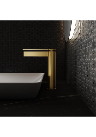 Fj-6022 Mat Fırçalanmış Altın Yüksek Lavabo Bataryası Renkli