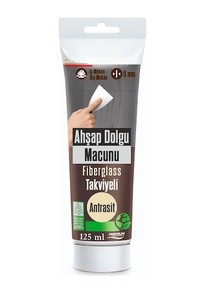 Antrasit Renk Ahşap Parke Tamir Macunu Mobilya Masa Dolgu Çatlak Çizik Giderici 125 Ml Kullanım Hazır