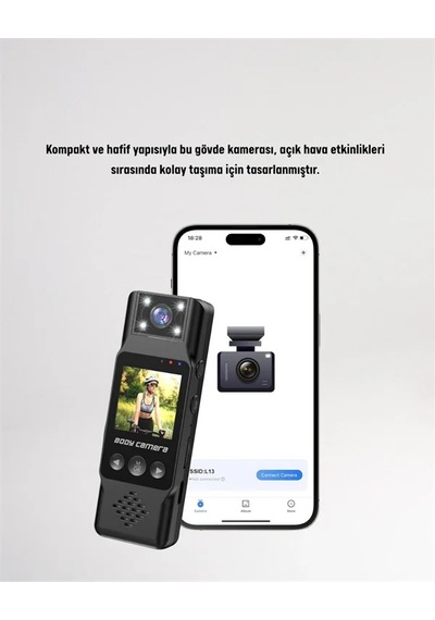 Kompakt Mini Kamera 180 Dönebilen Lens 1080p Video Diğer