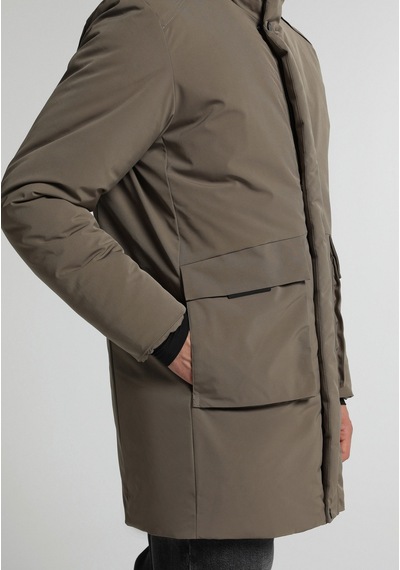 Colin's Colins Regular Fit Dik Yaka Fermuarlı Astarlı Erkek Kahverengi Kaban Cl1082065 Q1.v1 Tpe Gri