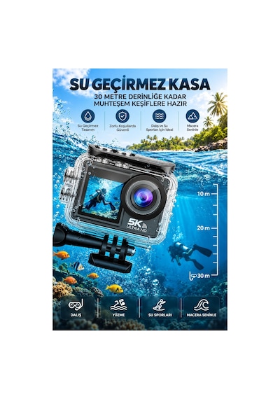 Robeve 5k Ultra Hd Aksiyon Kamera Çift Ekranlı Dokunmatik Ekran Wi-fi Bağlantılı Spor Ve Vlog Kamerası Su Geçirmez Kılıflı Geniş Açı Outdoor Kamera Aksesuar Setli Aksiyon Kamerası 64 Gb Hafıza Kartı Siyah Robeve 5k Ultra Hd Aksiyon Kamera Çift Ekranlı Dokunmatik Ekran Wi-fi Bağlantılı Spor Ve Vlog Kamerası Su Geçirmez Kılıflı Geniş Açı Outdoor Kamera Aksesuar Setli Aksiyon Kamerası 64 Gb Hafıza Kartı Siyah