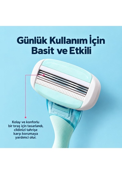 Dorco Everjoy 3 Bıçaklı Kadın Yedek Tıraş Bıçağı 4lü