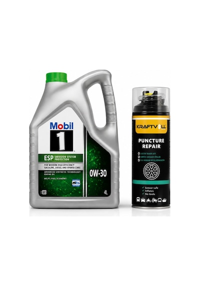 Mobil 1 Esp 0W-30 Tam Sentetik Motor Yağı 4 L + Lastik Tamir Kiti 400 ML