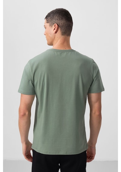 Tommy Life Açık Yeşil Erkek Basic Kısa Kol Standart Kalıp O Yaka T-shirt - 87911 CAMEL