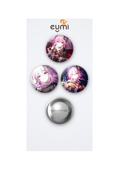 Honkai Star Rail Oyunu Evernight Oyun 3'lü Metal Rozet Seti 58mm İğneli Buton Çanta Yaka Rozeti Çok Renkli