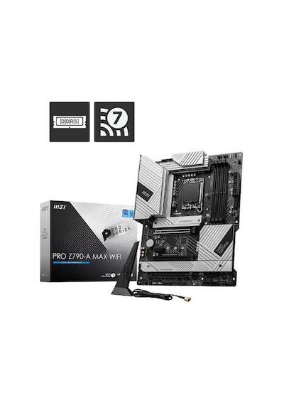 Msı Intel Pro Z790-a Max Wıfı Ddr5 7800 Oc Hdmı / Dp M.2 Wifi-6e 1700p Usb 3.2 Gen1, Gen2 12-13-14